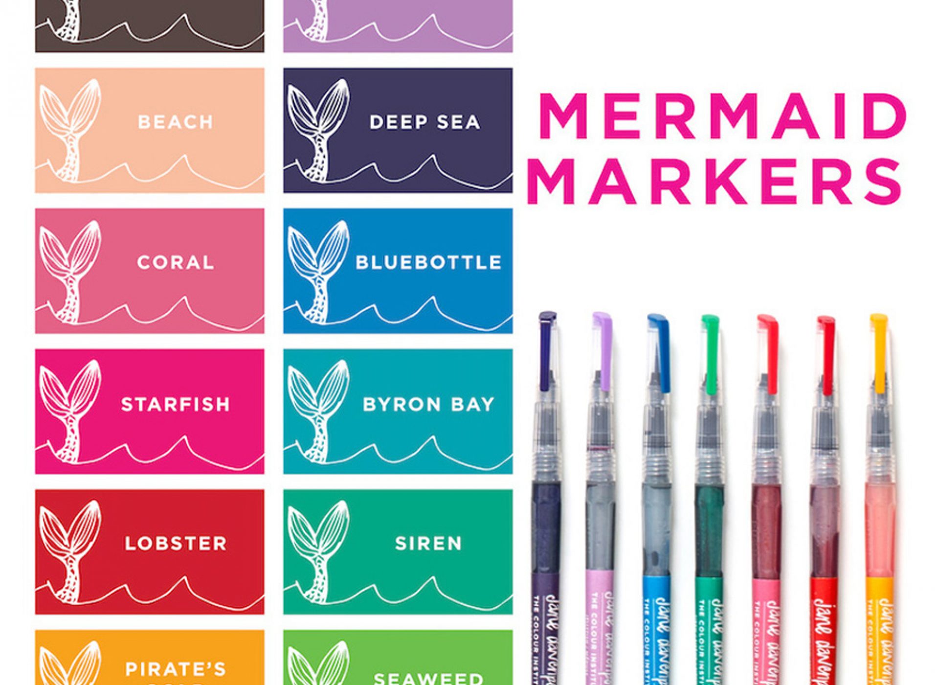 Mermaid Markers | Original 12 set | Vivid & bright inks