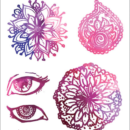 Mandala Stamp Set | intricate eyes & shapes