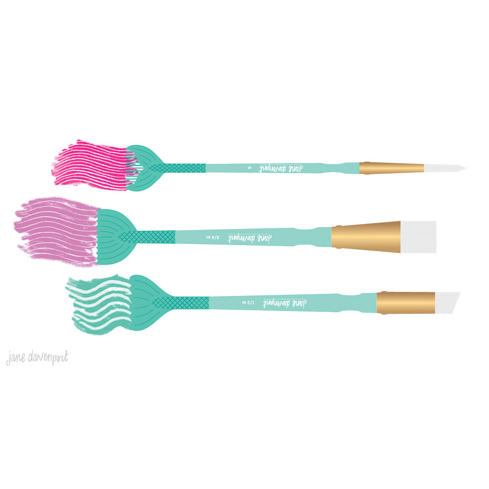 Mermaid Tail Contour Brushes | suitable for any media! - Image 5
