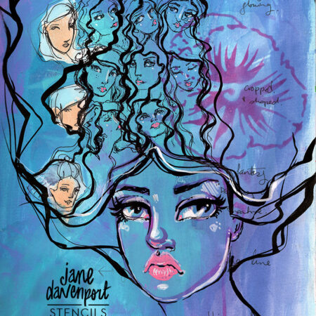 Flower Girl Stencils | set of 3 faces & blooms!