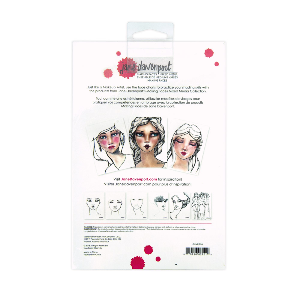 Face Charts | illustrated Paper Pad to practice your shading - Image 4