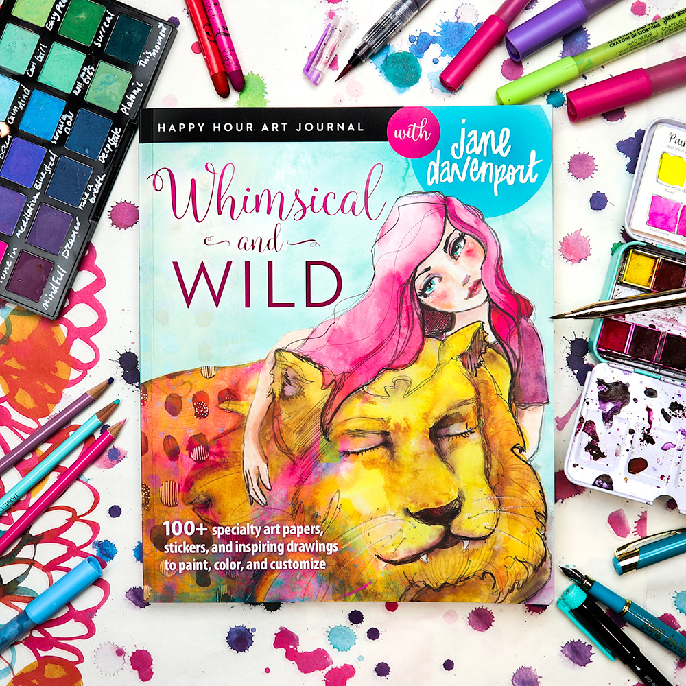 Whimsical & Wild | happy girls & their animal friends for you to colour!