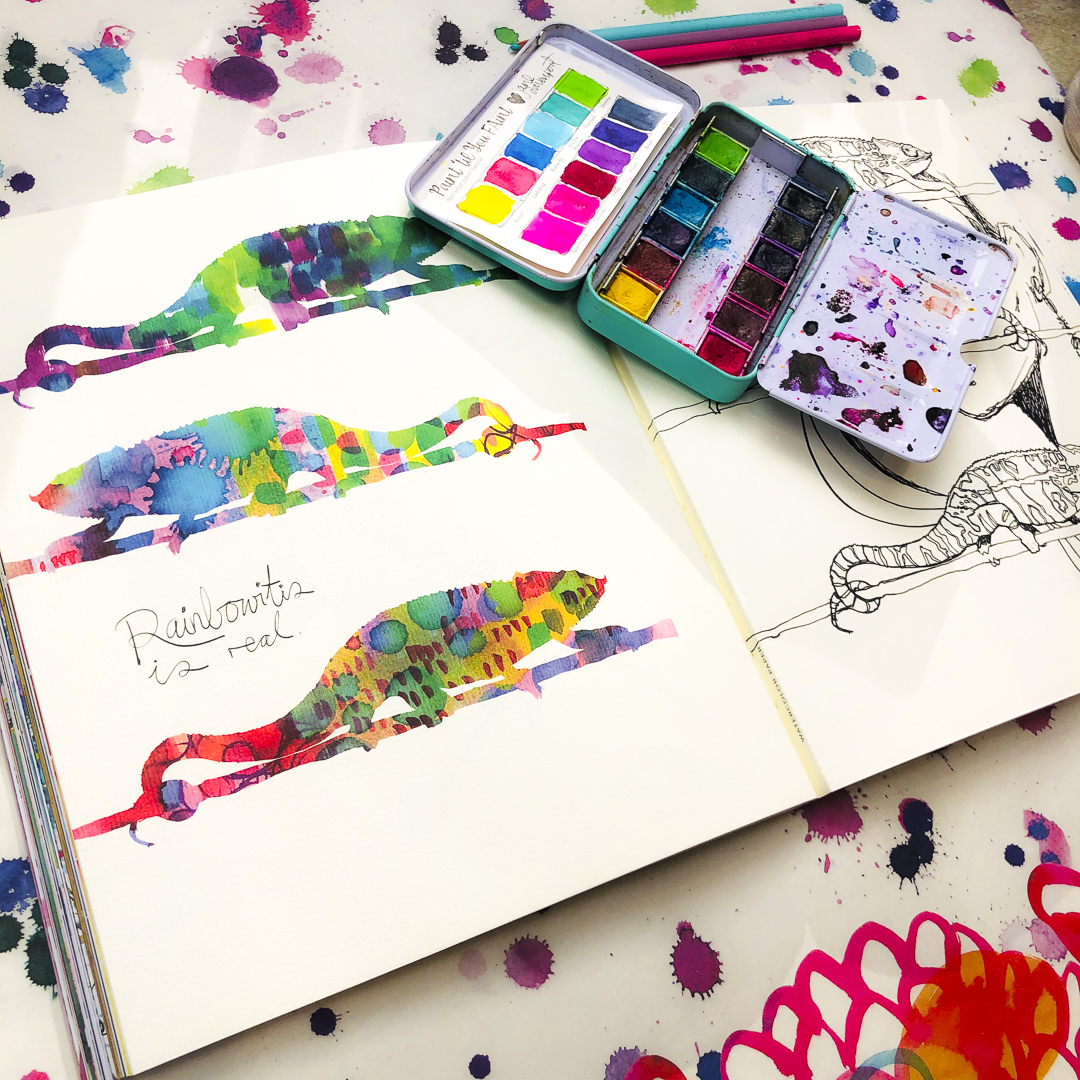 Whimsical & Wild | happy girls & their animal friends for you to colour! - Image 7