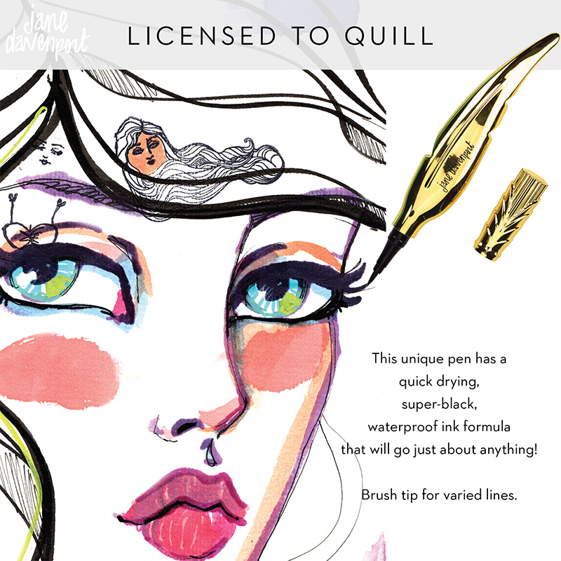 Licensed to Quill pen | Black, waterproof brush nib - Image 3
