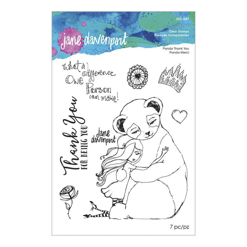 Whimsical & Wild Panda Thank You Stamp