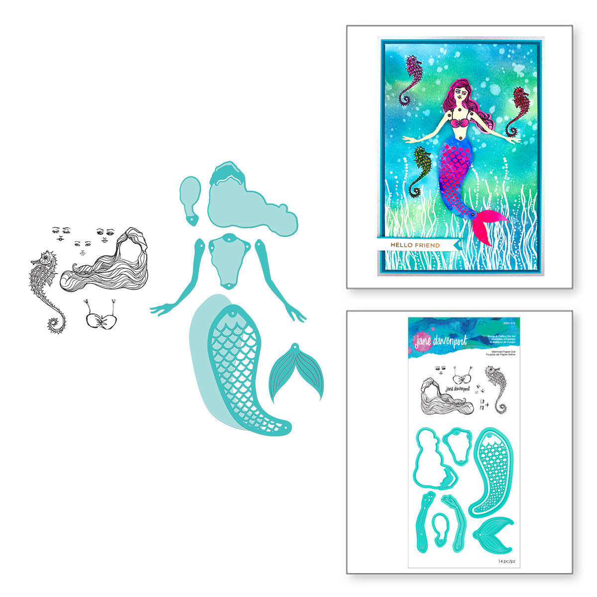 Mermaid Paper Doll | paper-cutting stamp & die - Image 3