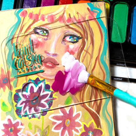 Mini Mixer |  clear palette & spatula for easy mixing