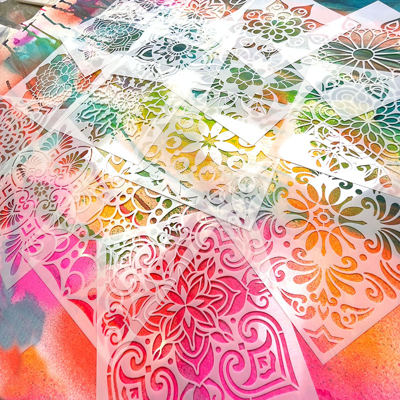 Mandala Mega Value Stencil Sets! | create instant background fanciness!