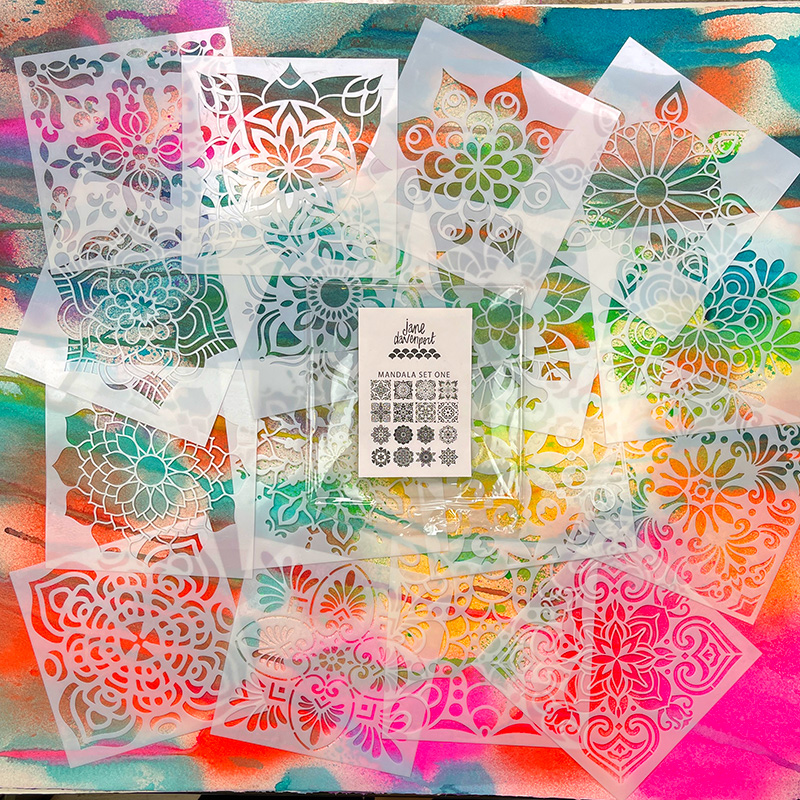 Mandala Mega Value Stencil Sets! | create instant background fanciness! - Image 5
