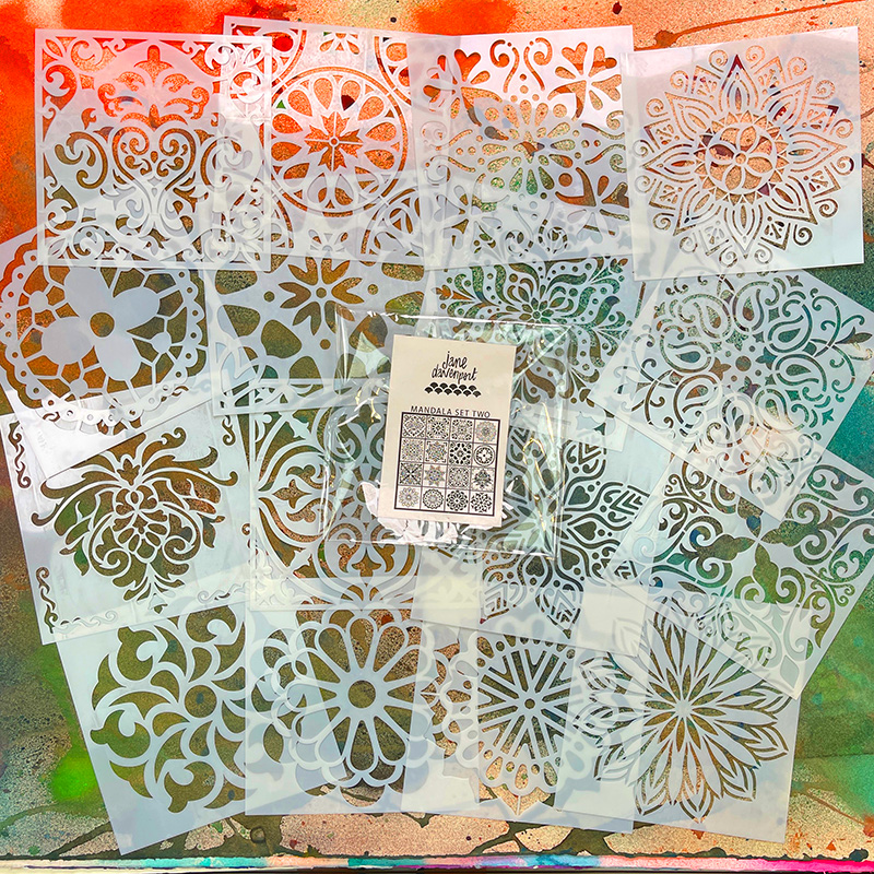 Mandala Mega Value Stencil Sets! | create instant background fanciness! - Image 8
