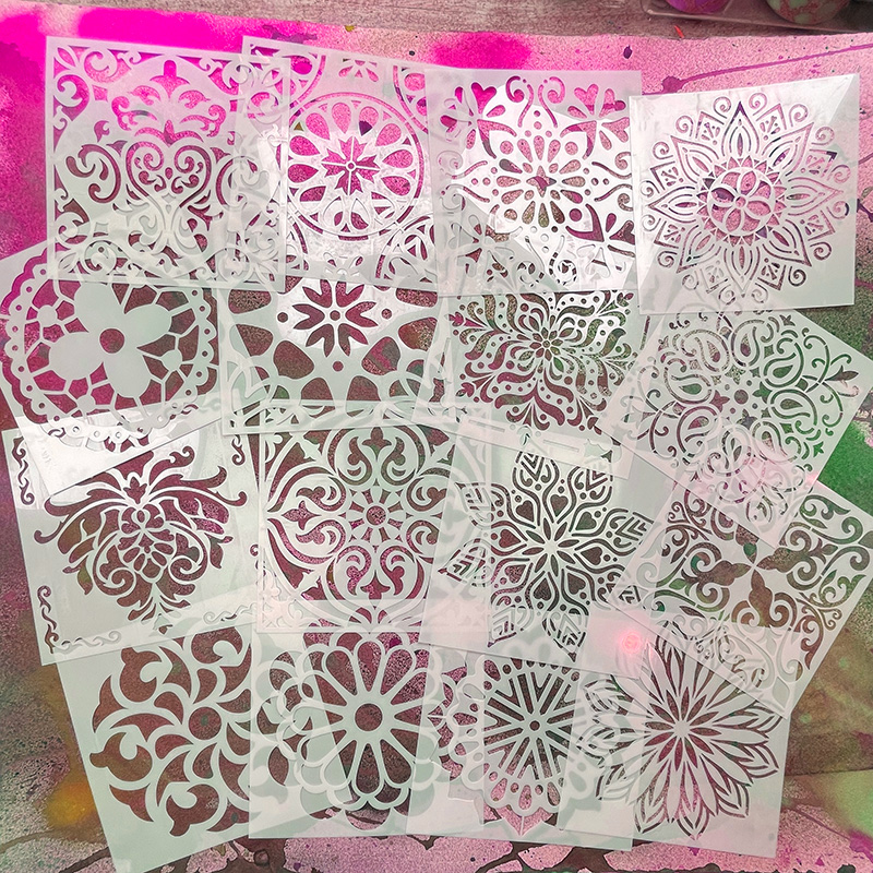 Mandala Mega Value Stencil Sets! | create instant background fanciness! - Image 10