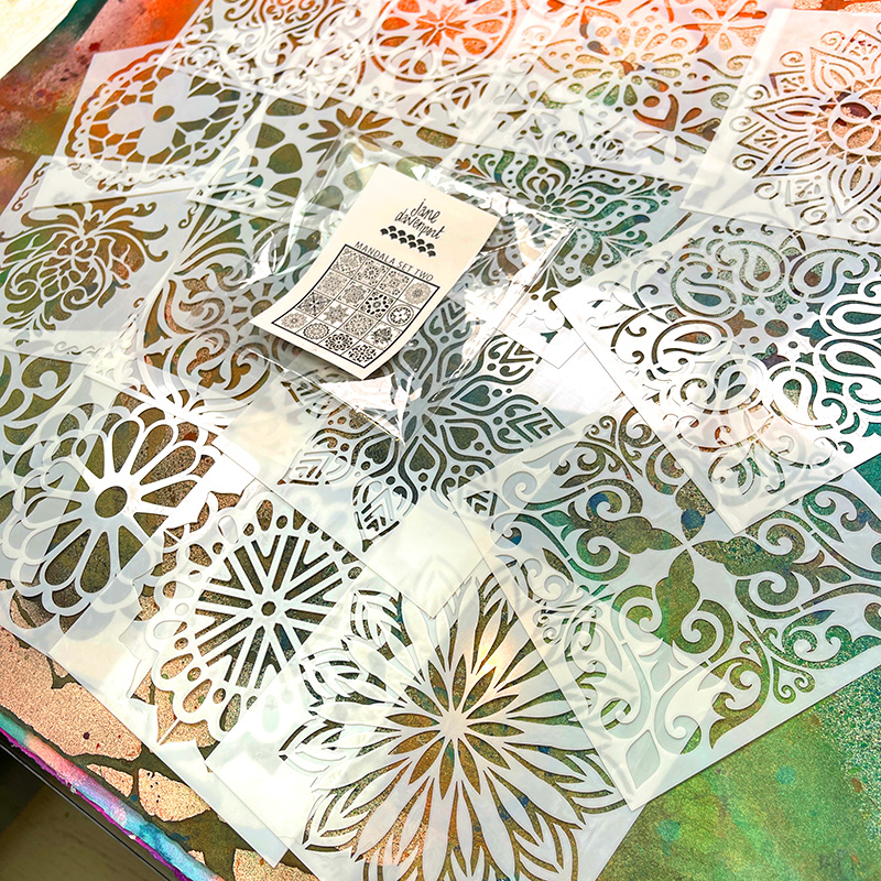 Mandala Mega Value Stencil Sets! | create instant background fanciness! - Image 9