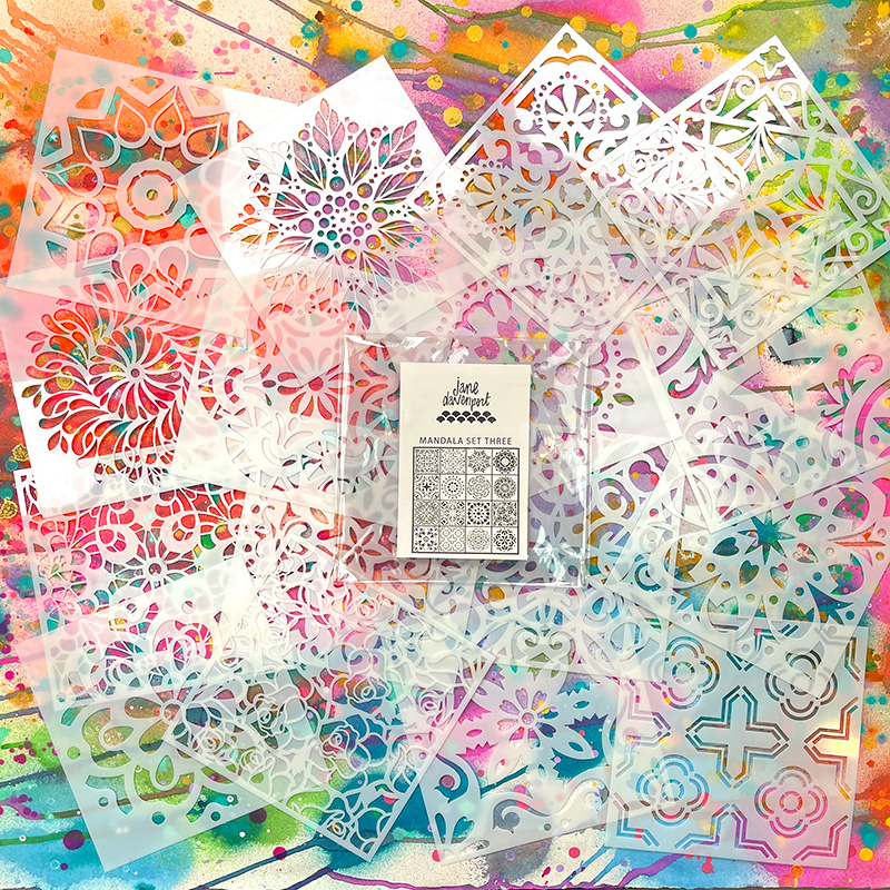 Mandala Mega Value Stencil Sets! | create instant background fanciness! - Image 11