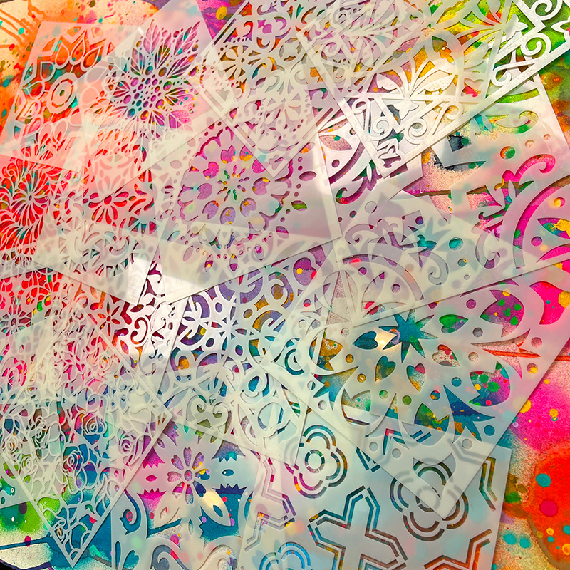Mandala Mega Value Stencil Sets! | create instant background fanciness! - Image 12