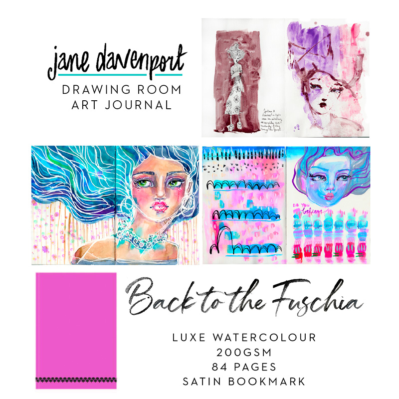 'Back-to-the-Fuchsia' Art Journal | Best for watercolour - Image 3