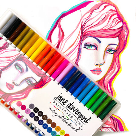 'Day at the Beach' Paint-Over Pens | 24 no-shake ink colours