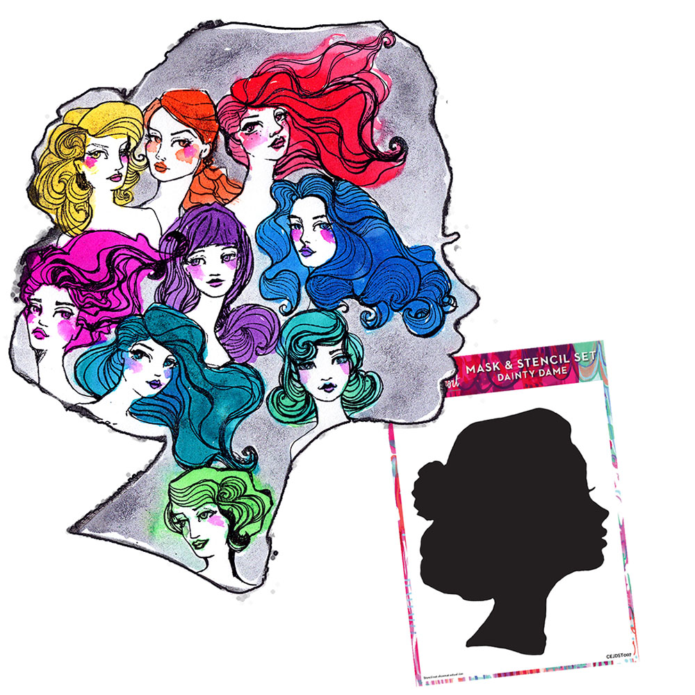 Dainty Dame Stencil | 2 piece mask & stencil set - Image 4