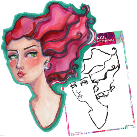 Windswept Whimsy Stencil | Beautiful face