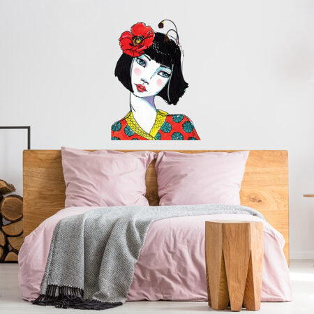 Poppy Girl Wall Art | Removeable, repositonable, remarkable!
