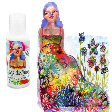 Small Clear Collage Matte MediYum | Glue, seal and extend paint!