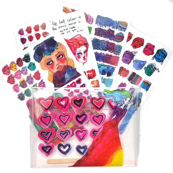 'Loved Up' Journal Tattoos | rub-on transfers