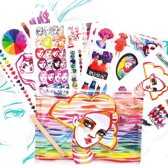 'KaleidEscape' Journal Tattoos | rub-on transfers