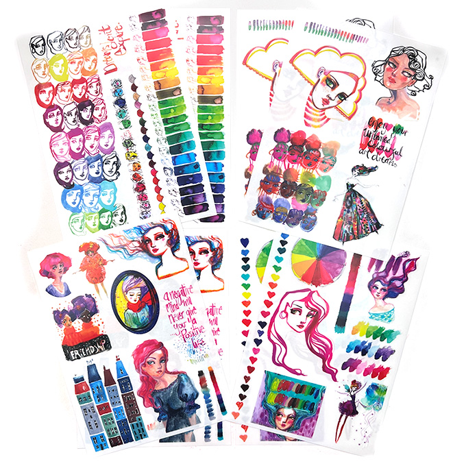 'KaleidEscape' Journal Tattoos | rub-on transfers - Image 4