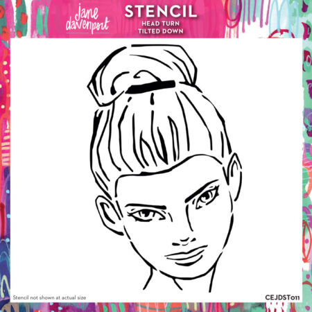 Tilted Down | Head Turn stencil