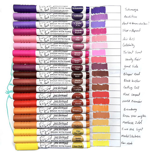 Brush With Fame paint pens | HollyWood Dreams set - Image 2