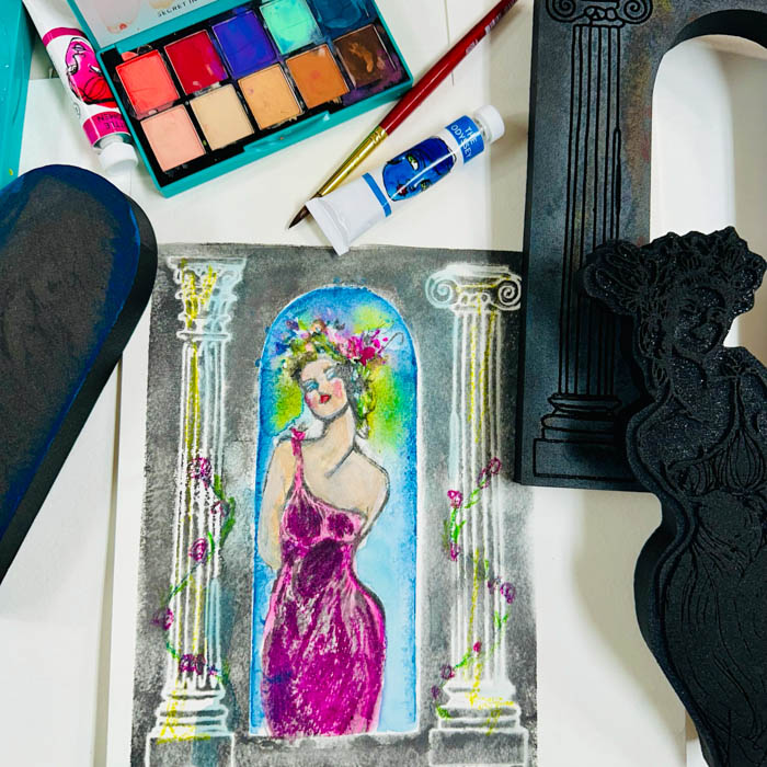 Painterly Pillars & Arch | set of 2 | JD x ArtFoamies stamp - Image 5