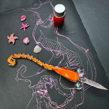 'INKtopus' Take-a-Dip Glass Pen | Create the finest lines