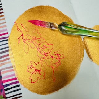 'TentÅmushi' Glass Dip Pen | Cherry blossom magic! - Image 3