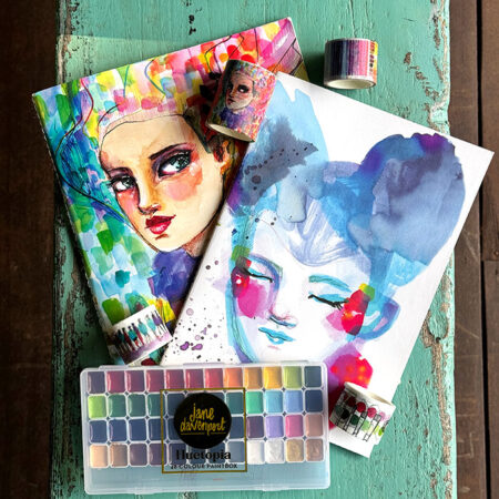 HUEtopian Bundle! | New Window Pane Journal, 48 watercolours & exclusive washi tape!