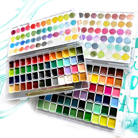 HUEtopia & HUEphoria paintbox bundle | 114 uplifting watercolours!